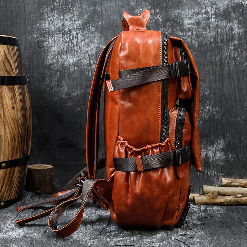 Women's & Men's & Clearance Vintage First Layer Cowhide Backpacks