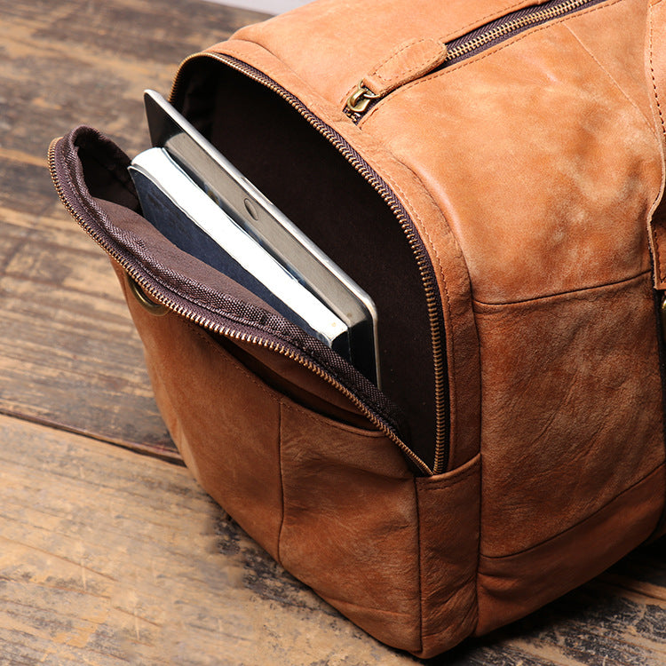 Women's & Men's & Vintage Genuine Leather Matte Large Handbags
