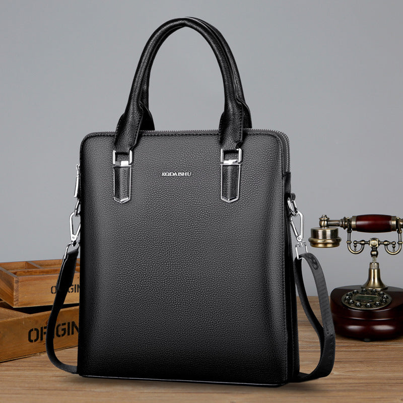Men's Large Capacity Business Computer Authentic Leather Men's Handbags