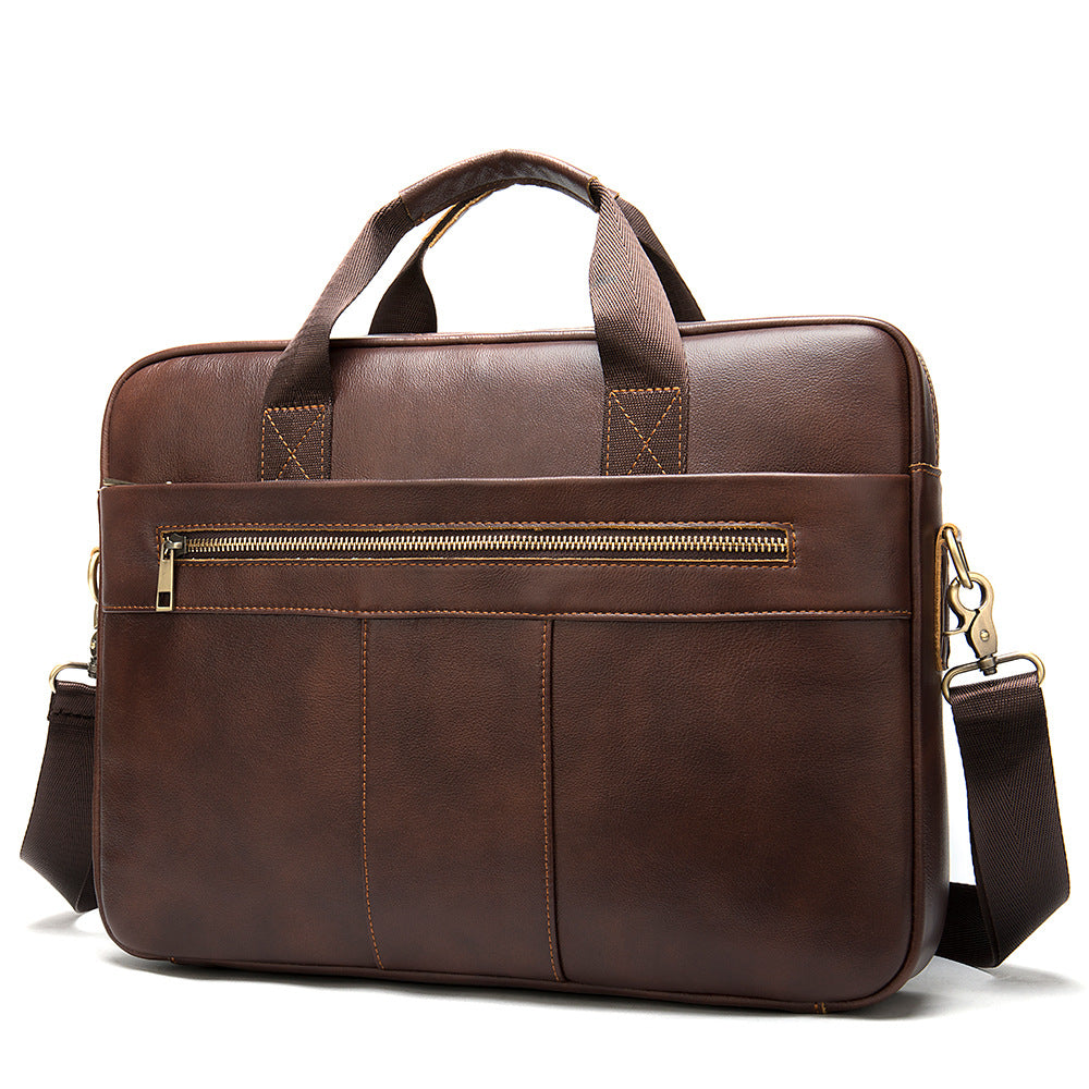 Men's Leather Business First Layer Cowhide Large Men's Briefcases