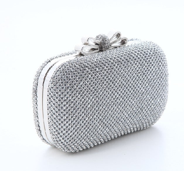 Women's Butterfly Rhinestone Mini Chain Banquet Clutch Handbags