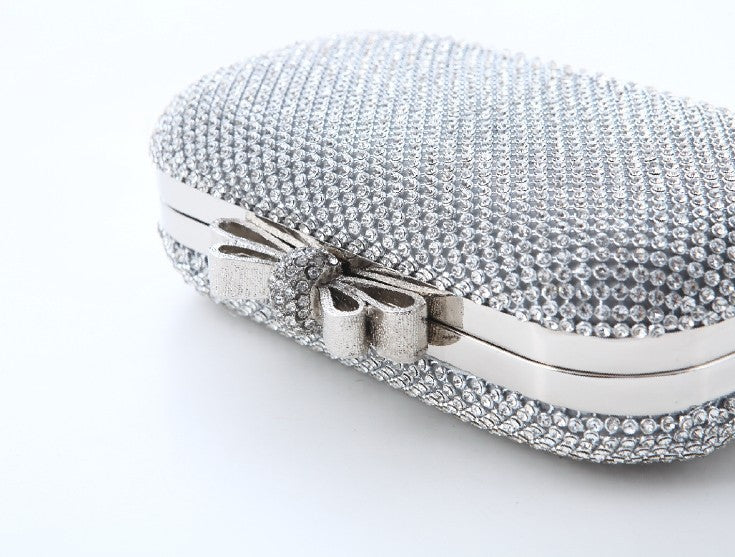 Women's Butterfly Rhinestone Mini Chain Banquet Clutch Handbags
