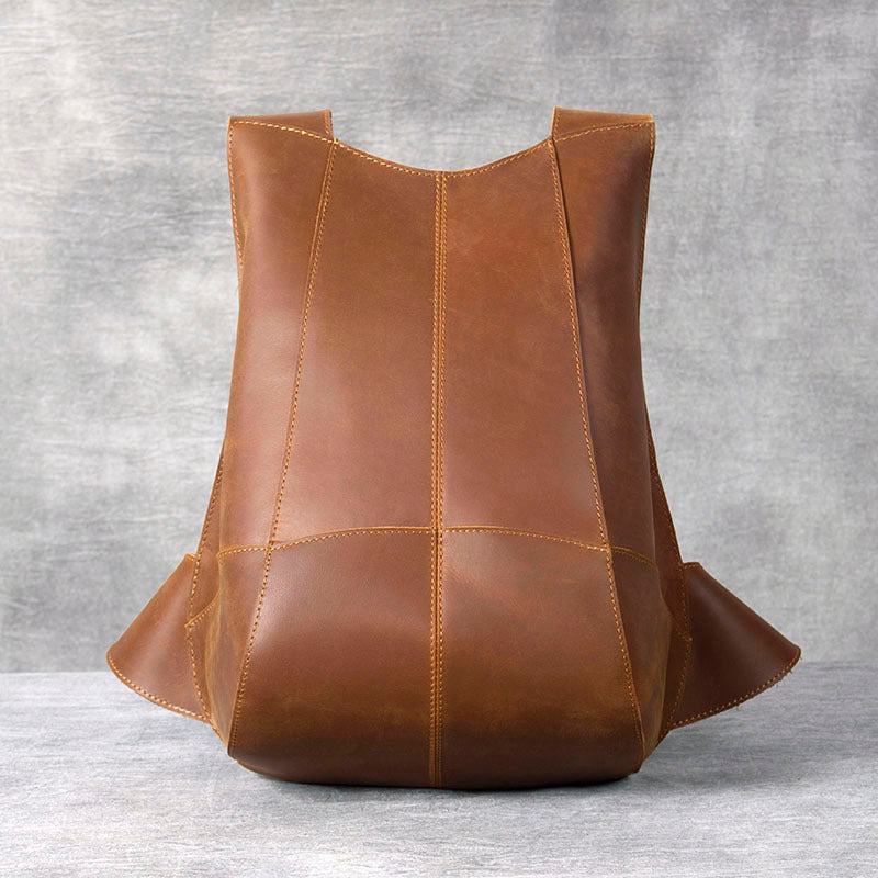 Women's & Men's & Personalized Crazy Horse Leather Genuine Backpacks
