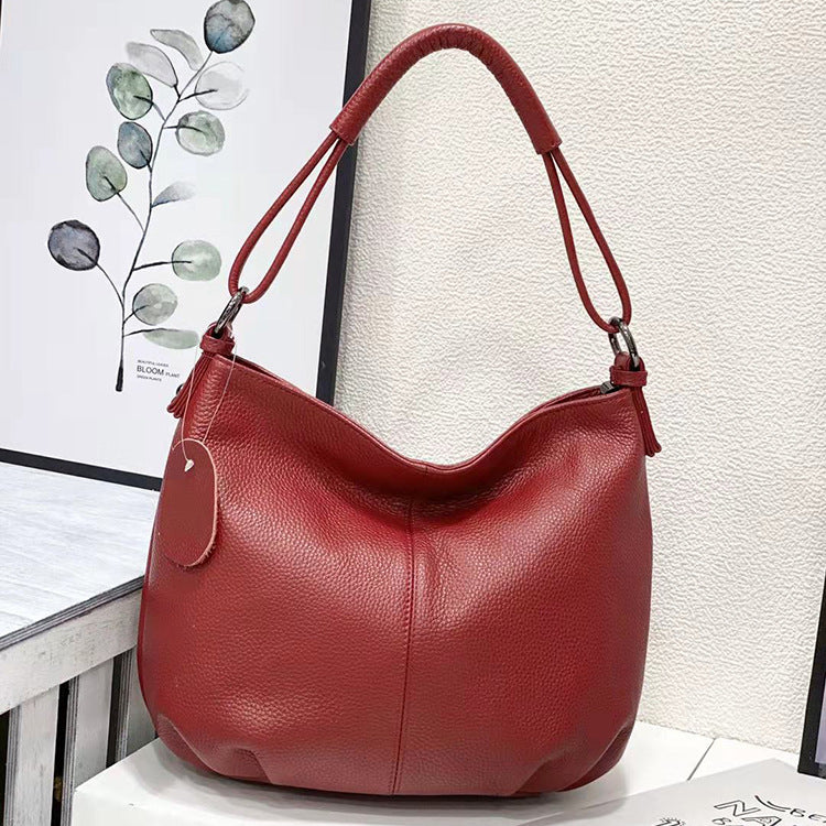 Women's Genuine Leather Light Luxury Fashion First Layer Shoulder Bags