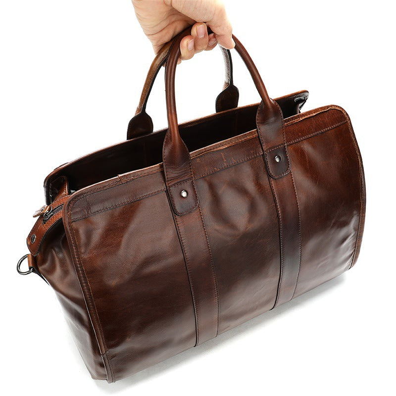 Men's First Layer Cowhide Short-distance Large Capacity Travel Bags