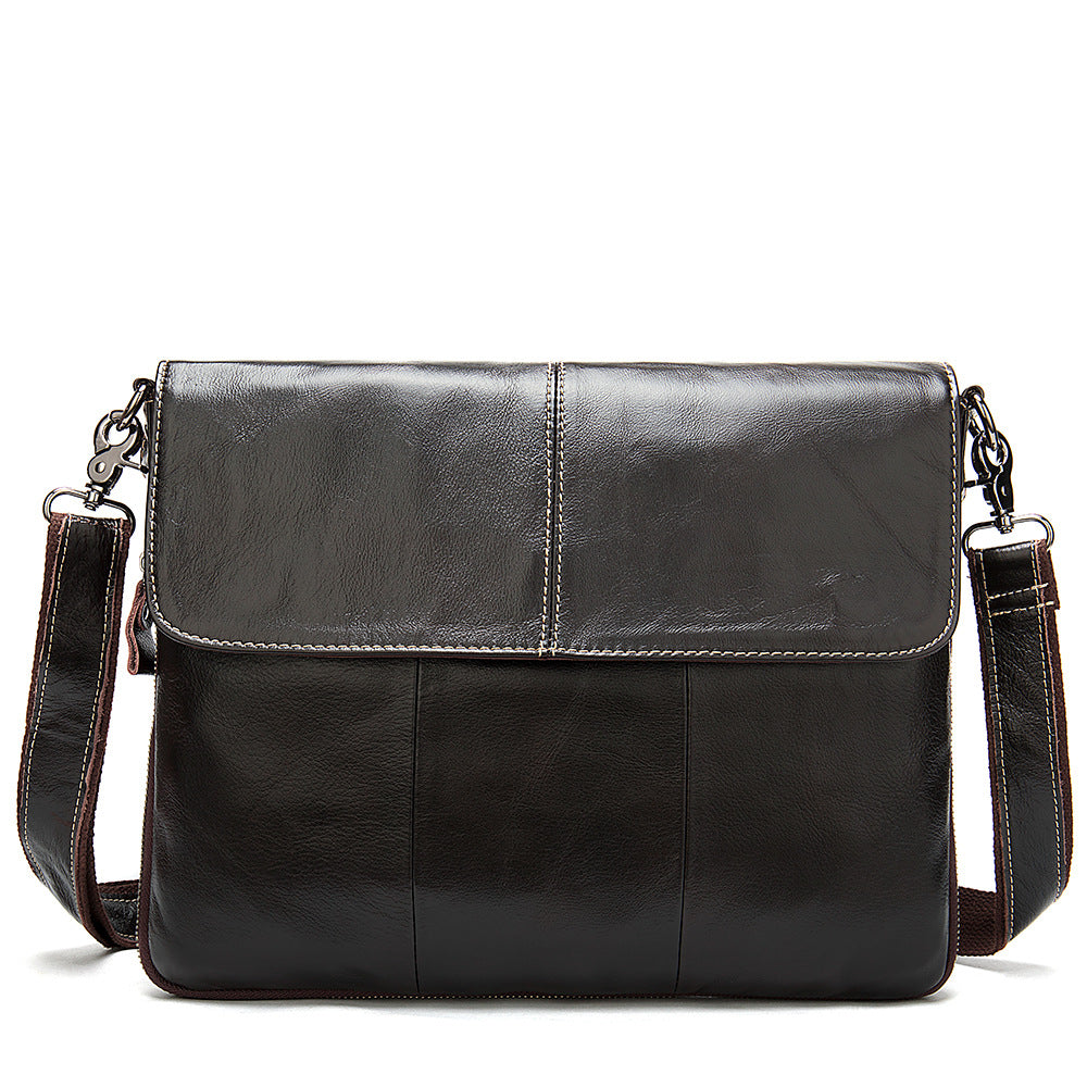 Men's Vintage Leather Business Flip Top Layer Men's Messenger Bags