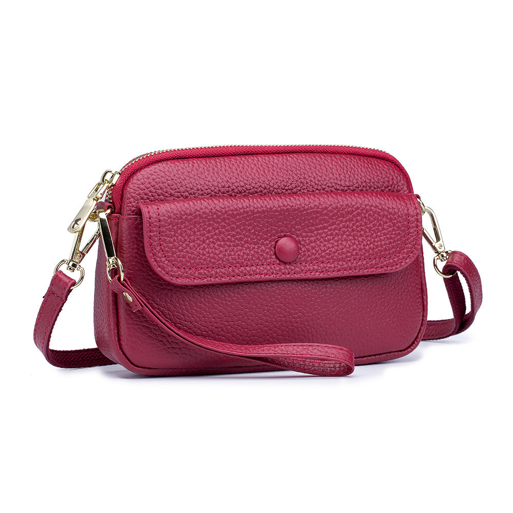 Women's Leather Packet Mobile Fashion Portable Clutch Shoulder Bags