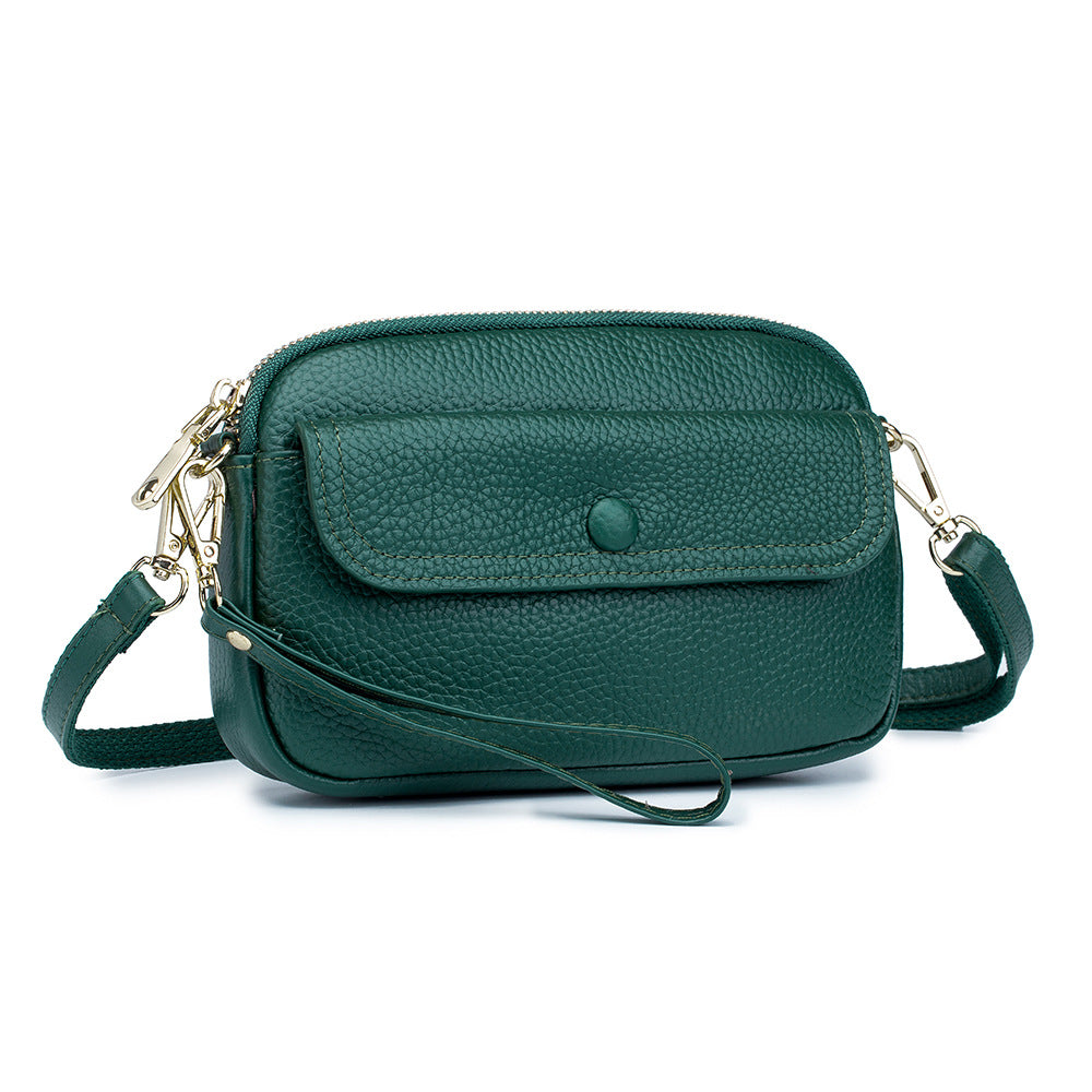 Women's Leather Packet Mobile Fashion Portable Clutch Shoulder Bags