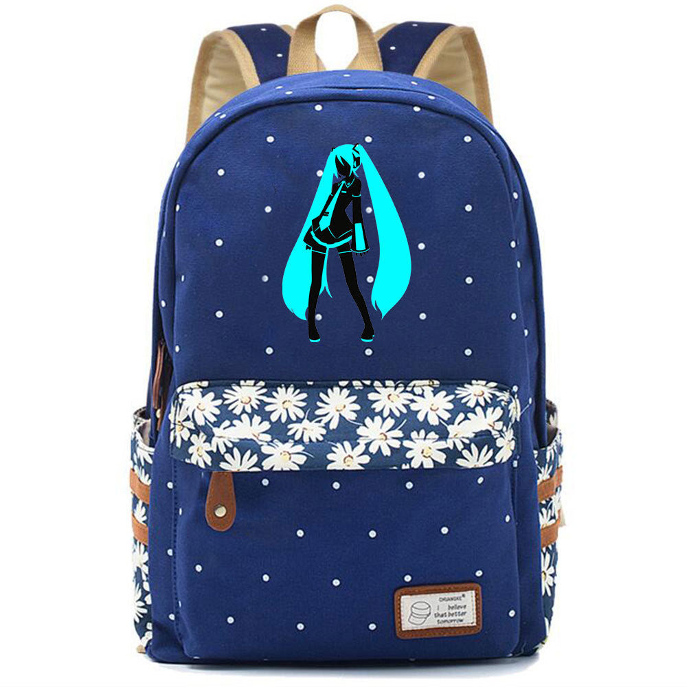Popular Elegant Fashion Virtual Music Printing Middle School Students' Schoolbags
