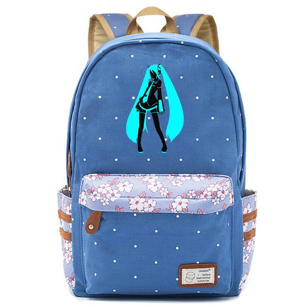 Popular Elegant Fashion Virtual Music Printing Middle School Students' Schoolbags