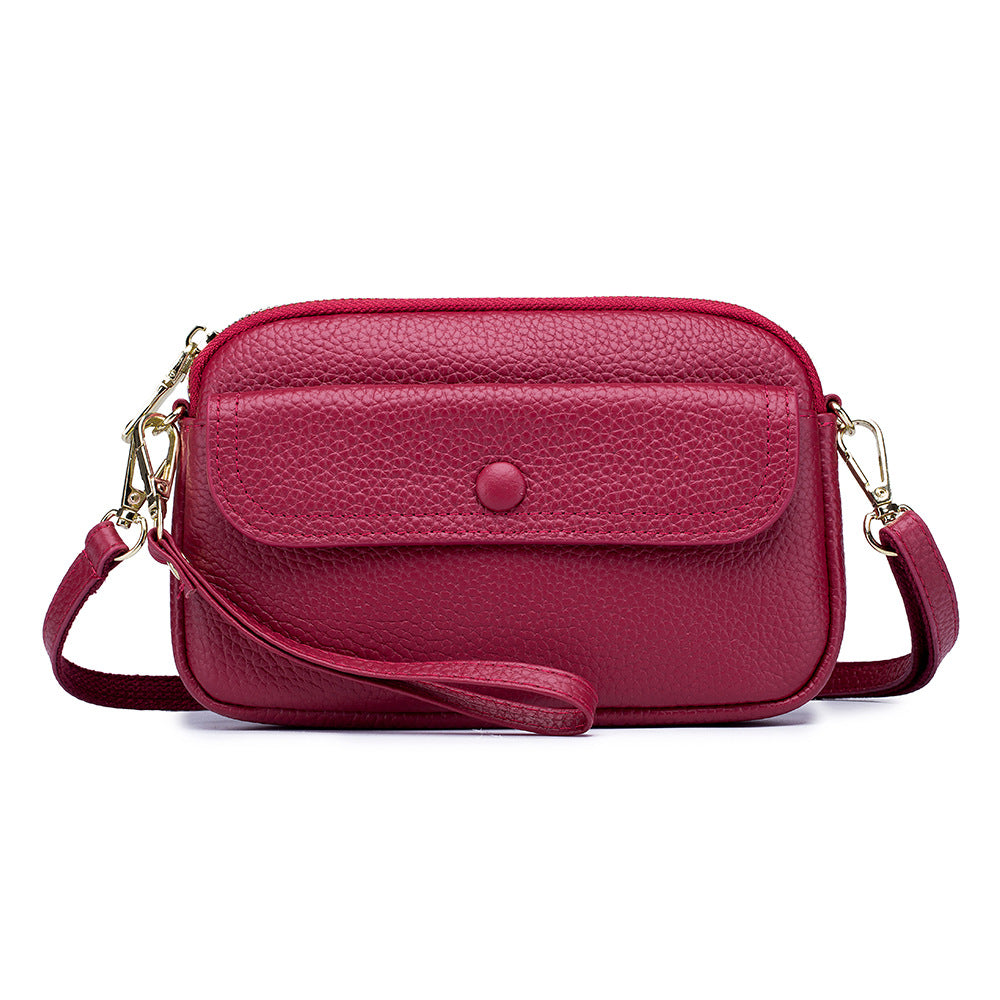 Women's Leather Packet Mobile Fashion Portable Clutch Shoulder Bags