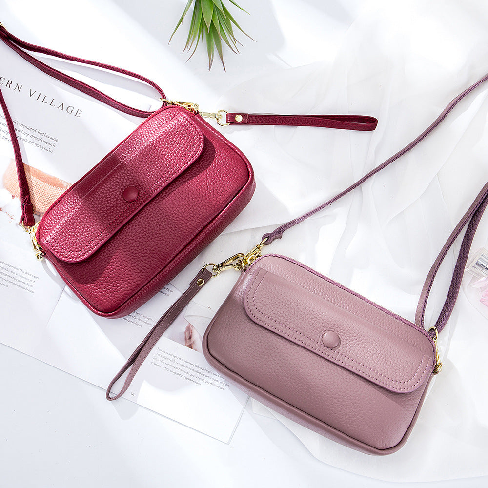 Women's Leather Packet Mobile Fashion Portable Clutch Shoulder Bags