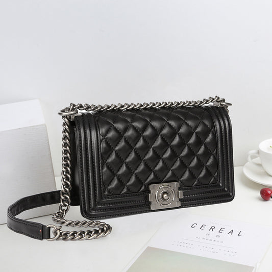 Women's Elegant Authentic Leather Sheepskin Texture Hot Mom Versatile Personality Bags