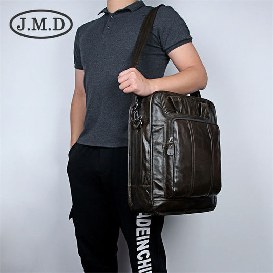 Men's Retro Leather Large Capacity Cowhide Computer Men's Briefcases