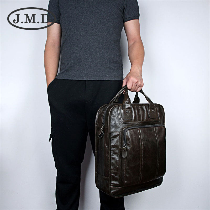 Men's Retro Leather Large Capacity Cowhide Computer Men's Briefcases