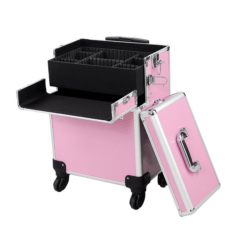 Aluminum Alloy Frame Large Capacity Advanced Separated Cosmetic Cases