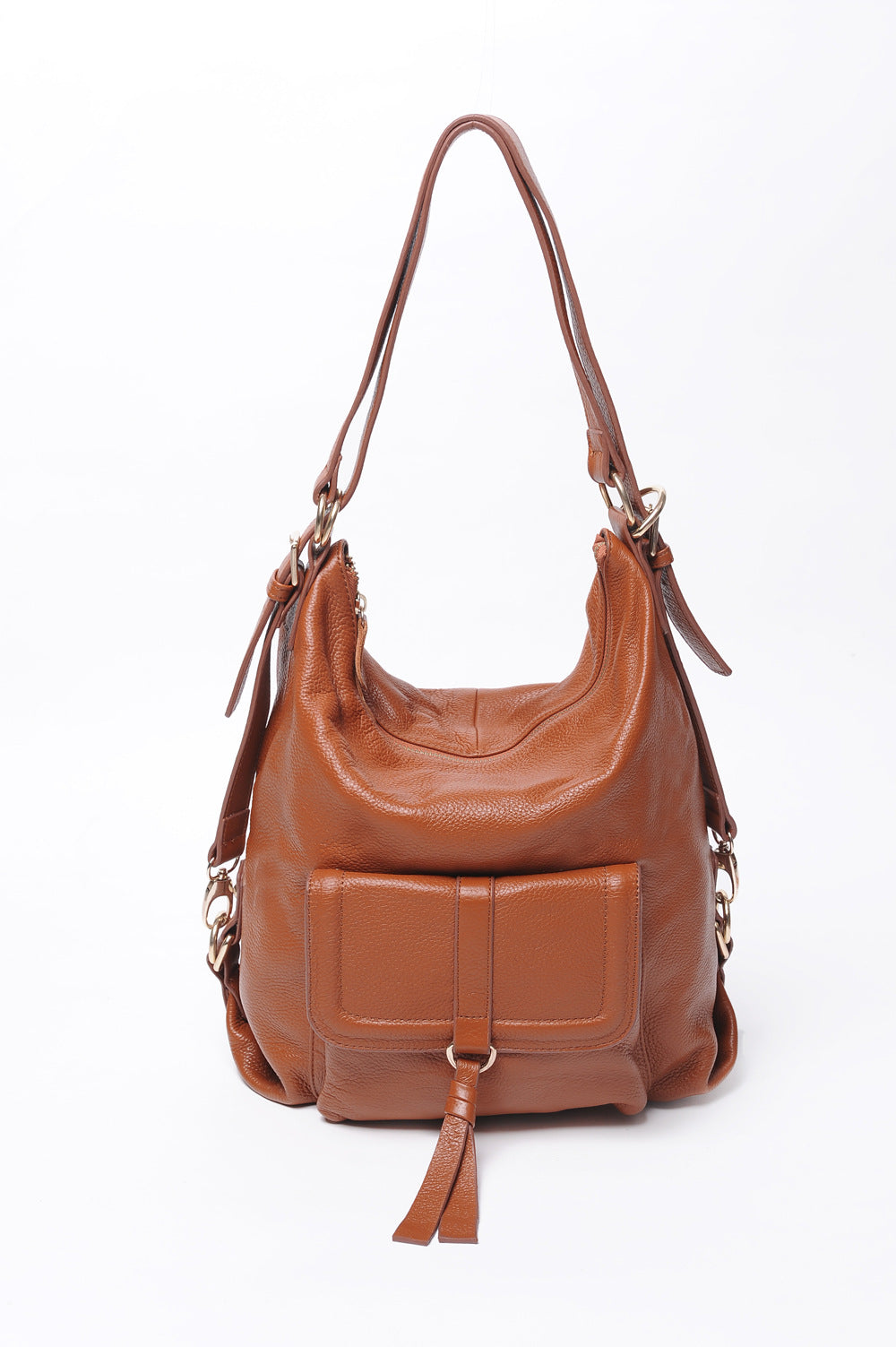 Women's Retro Fashion Large Capacity First Layer Cowhide Backpacks