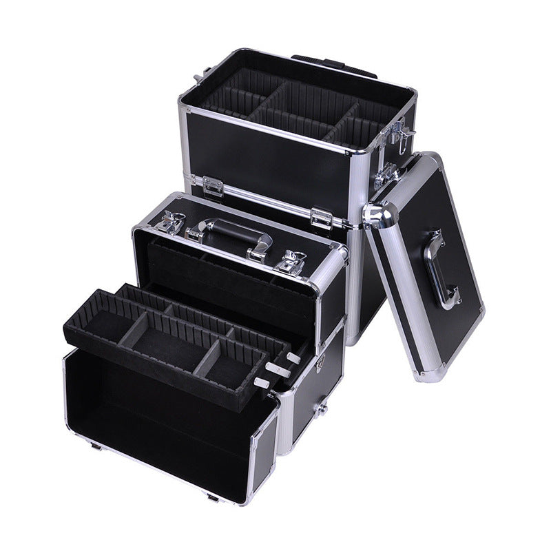 Aluminum Alloy Frame Large Capacity Advanced Separated Cosmetic Cases