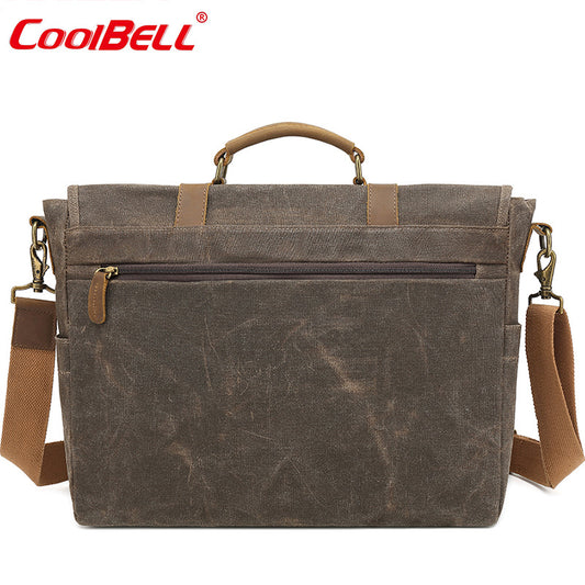 Men's Classic Vintage Oil Wax Business Men's Briefcases