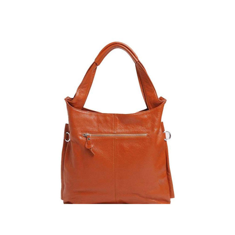 Women's Fashion Trendy Head Layer Cowhide Simple Handbags