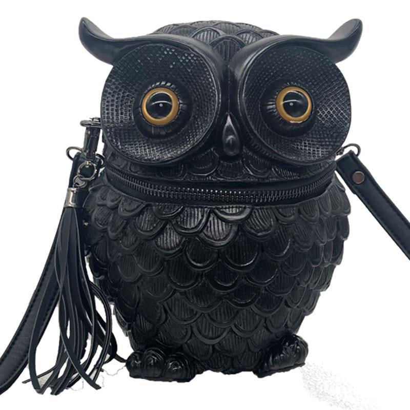 Women's New Leather Embossed Owl Creative Crossbody Bags