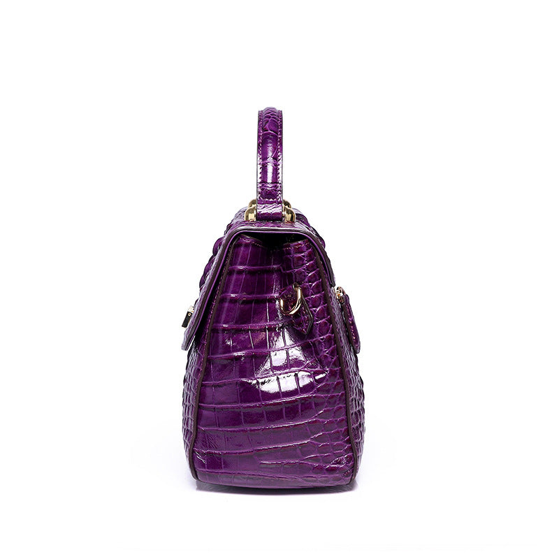 Women's Crocodile Pattern Genuine Leather Top Layer Handbags