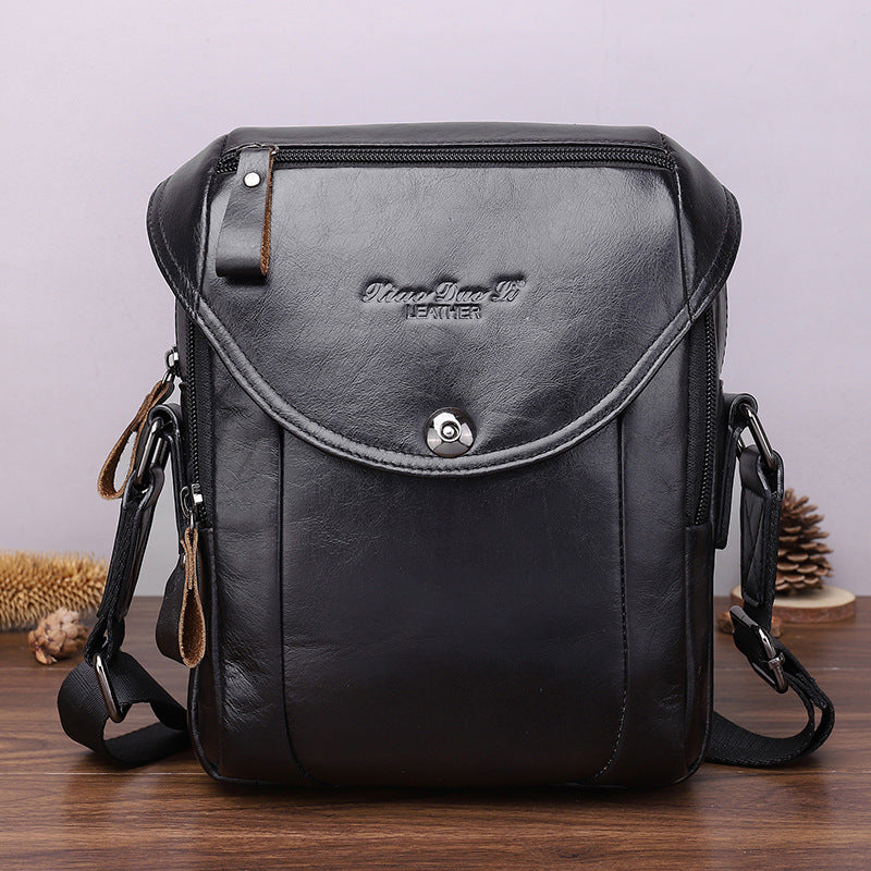 Men's Genuine Leather Retro First Layer Cowhide Men's Shoulder Bags