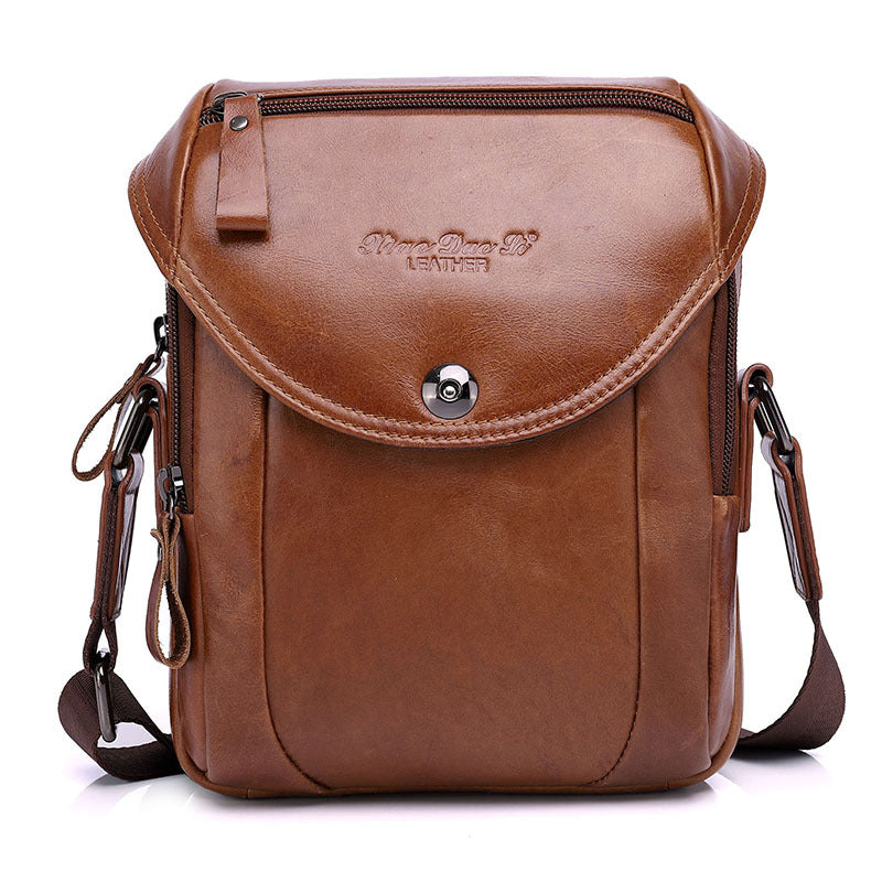 Men's Genuine Leather Retro First Layer Cowhide Men's Shoulder Bags