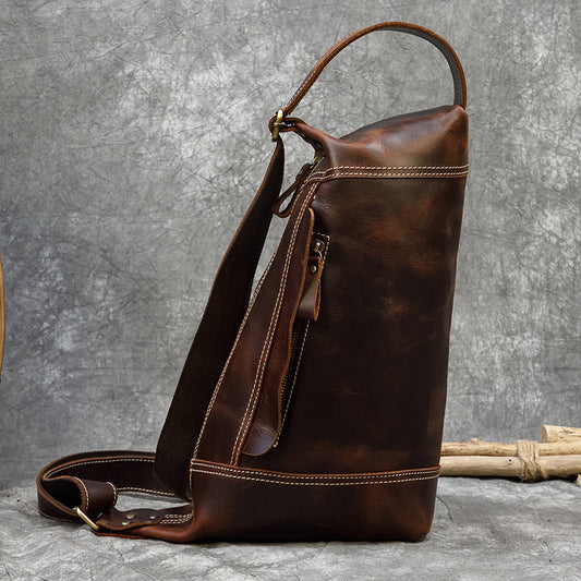 Men's Attractive Retro Leather Crazy Horse Bags