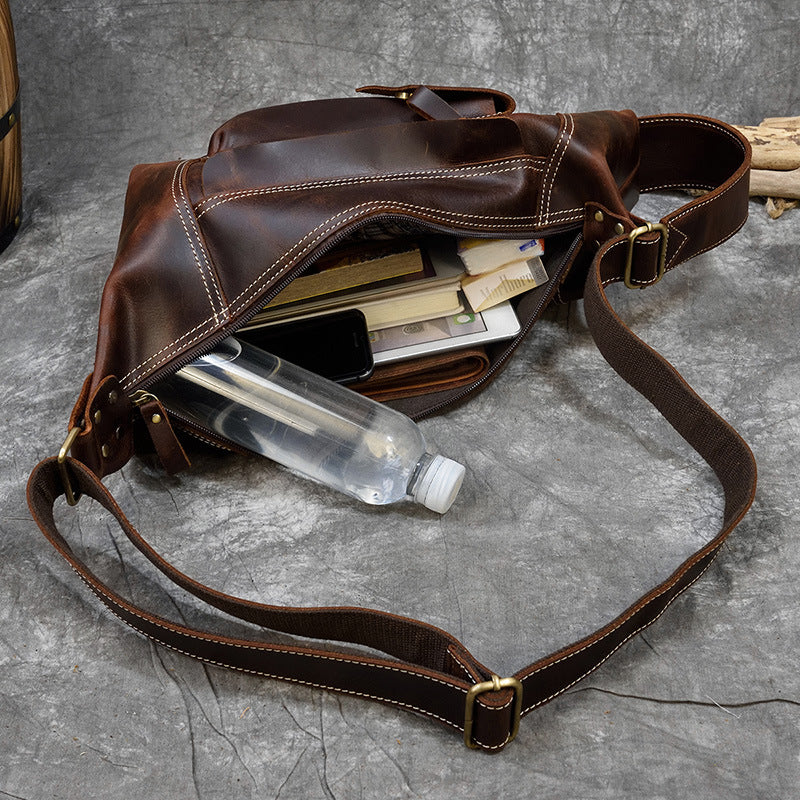 Men's Attractive Retro Leather Crazy Horse Bags