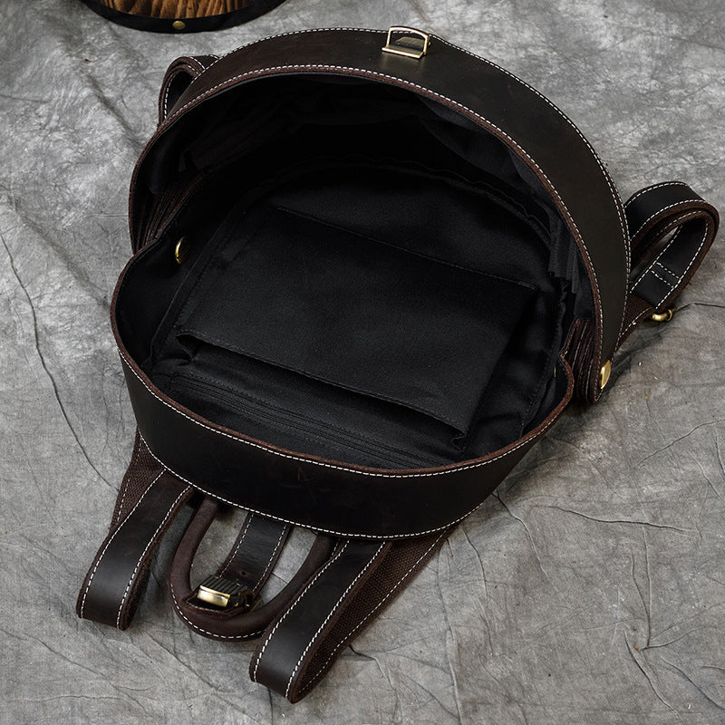 Women's & Men's & Retro Genuine Leather Creative Personalized Backpacks