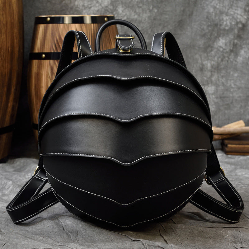 Women's & Men's & Retro Genuine Leather Creative Personalized Backpacks