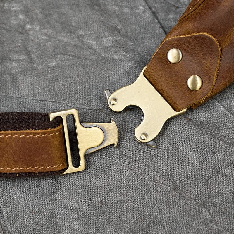 Men's Retro Crazy Horse Leather Simplicity Genuine Men's Waist Packs