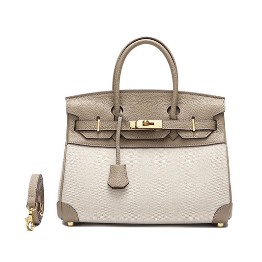 Women's Matching Top Layer Cowhide Cloth Fashion Handbags