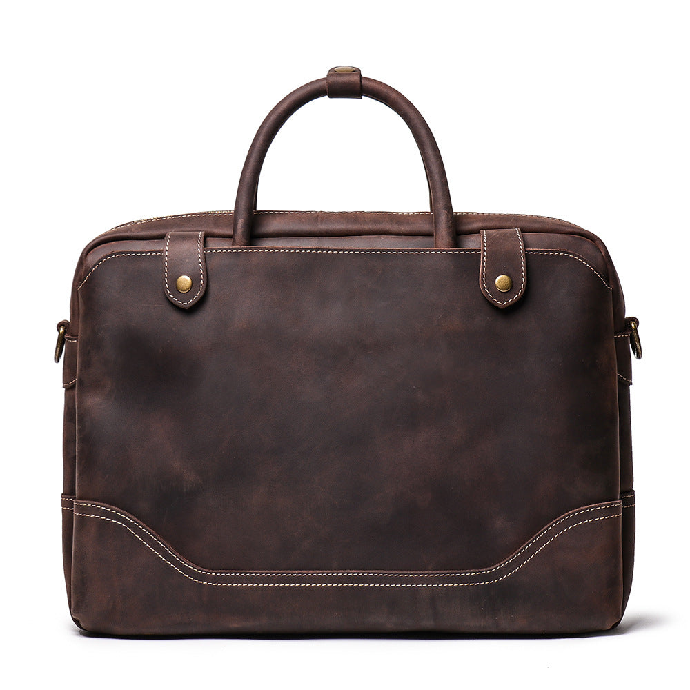 Women's & Men's & First Layer Leather Genuine Computer Men's Handbags