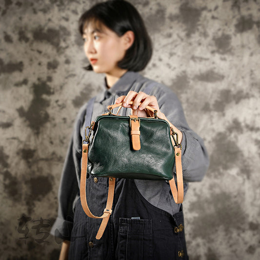 Women's Trendy Preppy Style Imported First Layer Crossbody Bags