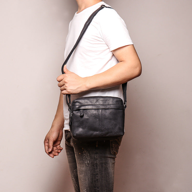 Women's & Men's & Retro Fashion First Layer Cowhide Men's Shoulder Bags