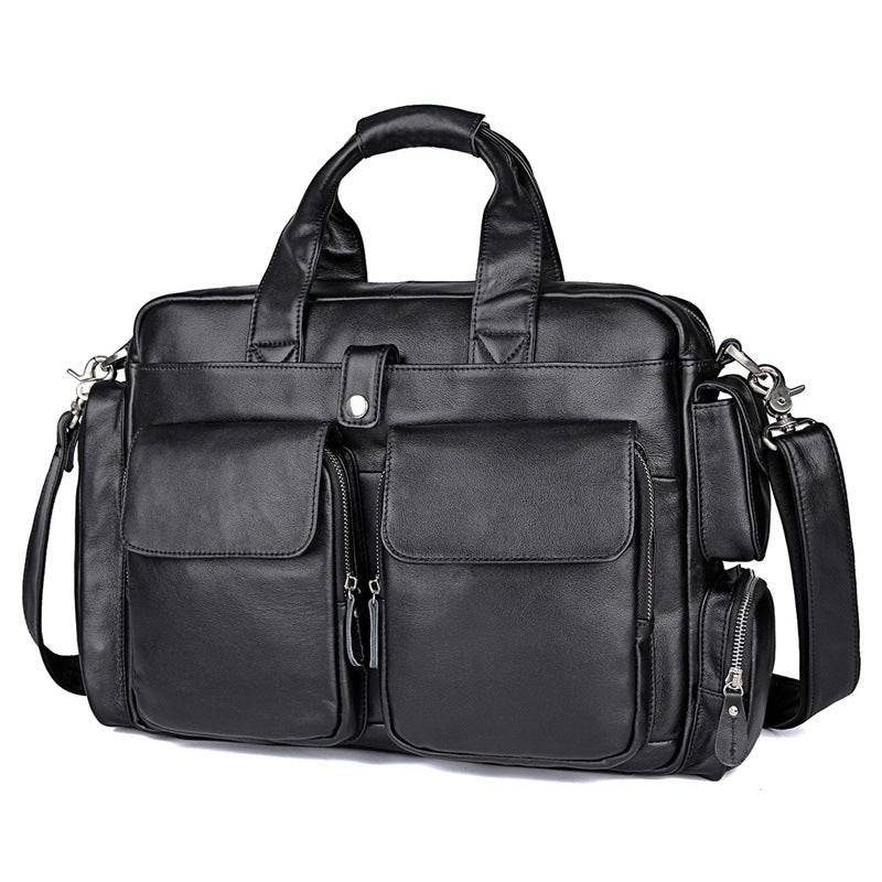 Fashion Business First Layer Cowhide Computer Men's Briefcases