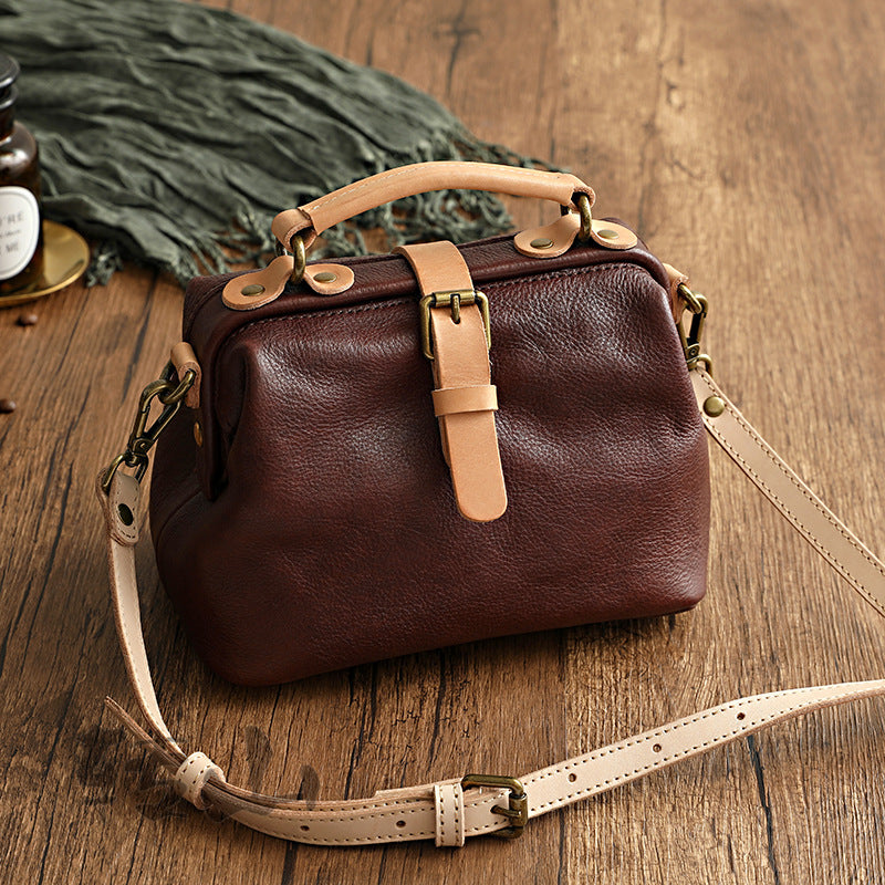 Women's Trendy Preppy Style Imported First Layer Crossbody Bags
