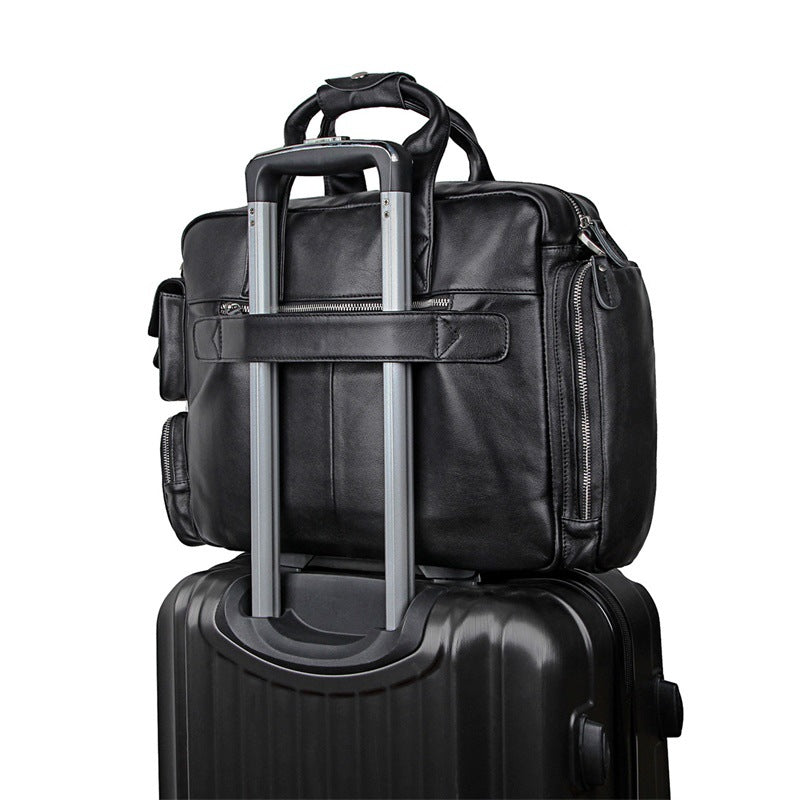 Fashion Business First Layer Cowhide Computer Men's Briefcases