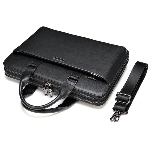 Men's Business Trip Genuine Leather Portable Computer Men's Briefcases