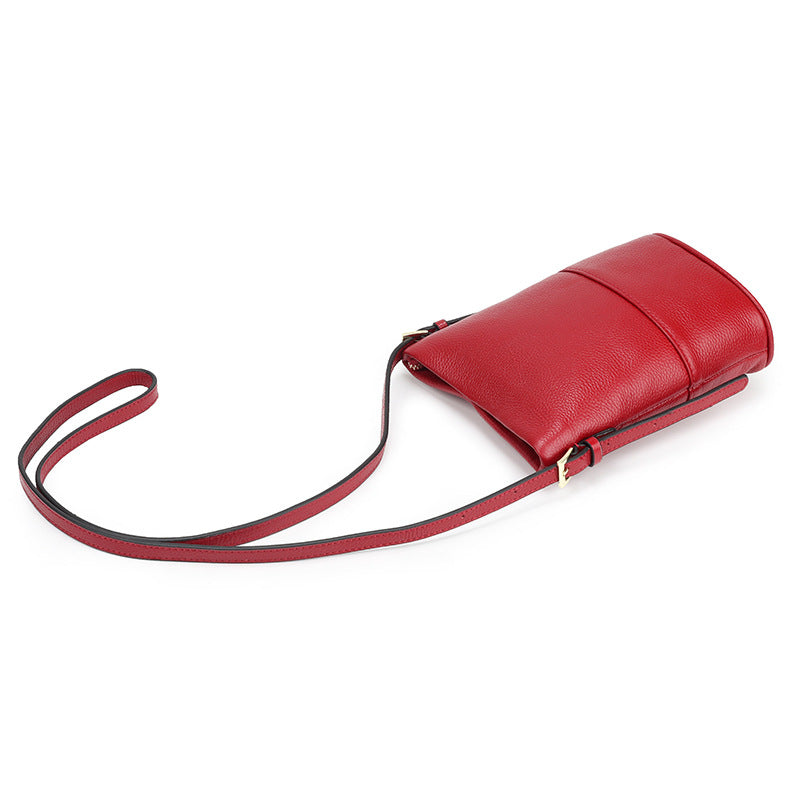 Women's Leather First Layer Cowhide Mobile Phone Bags