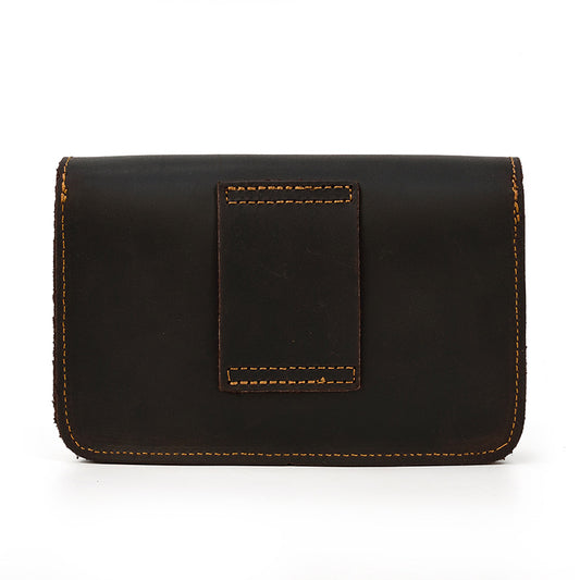 Men's Mobile First Layer Cowhide Trendy Cool Men's Waist Packs
