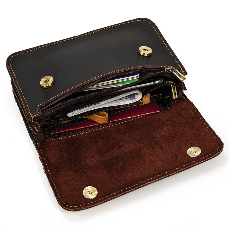 Men's Mobile First Layer Cowhide Trendy Cool Men's Waist Packs