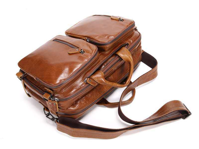 Men's Fashion Trendy Durable Imported Leather Travel Bags