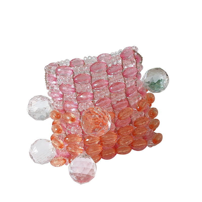 Women's Acrylic Crystal Handmade Beaded Fashion Vacation Shoulder Bags