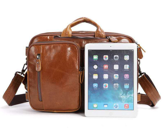 Men's Fashion Trendy Durable Imported Leather Travel Bags
