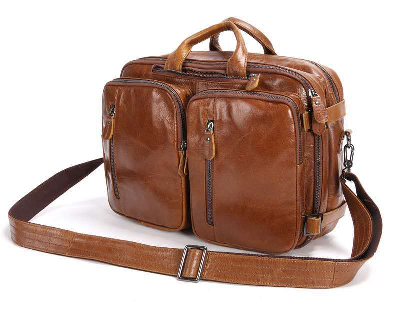 Men's Fashion Trendy Durable Imported Leather Travel Bags