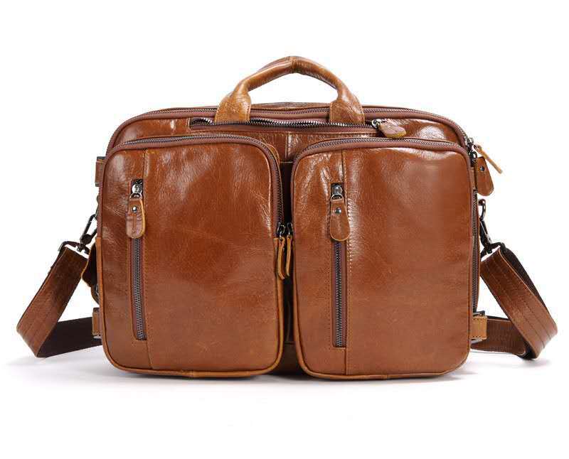 Men's Fashion Trendy Durable Imported Leather Travel Bags