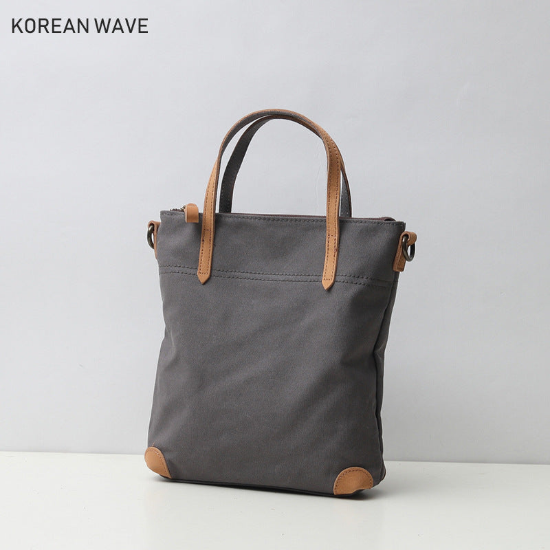 Women's Korean Style Canvas Mori Solid Color Hand Holding Fairy Bags